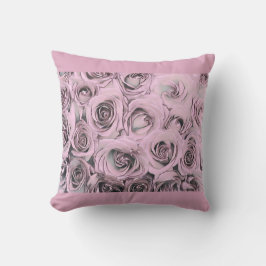 Dibujo del Cojín decorativo de rosas rosadas