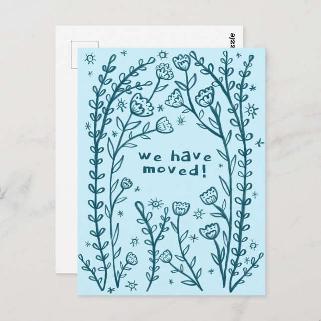 Dibujo del marco floral de la Invitación en movimi (Anverso / Reverso)