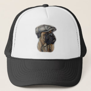 Dibujo del perro del boxeador de Brown en gorra