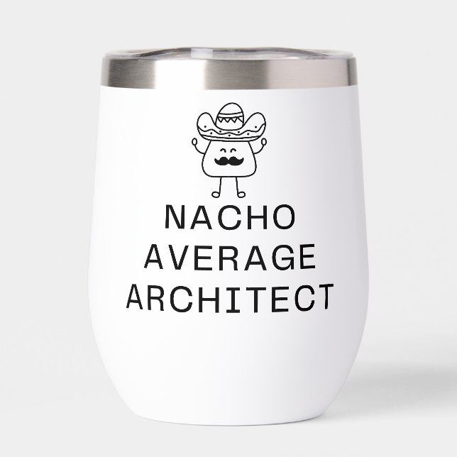 Dibujo Divertido de Arquitecto con Bigote Adorable (Trasero)
