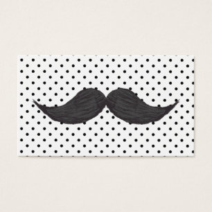 Dibujo divertido del bigote y lunares negros