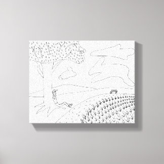 Dibujo en el lienzo