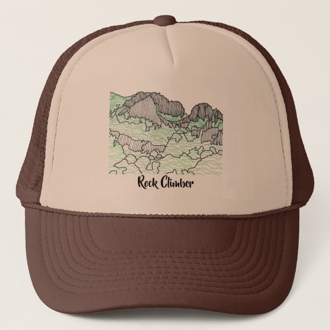 Dibujo en línea Rocas Monta tus palabras Gorras (Anverso)