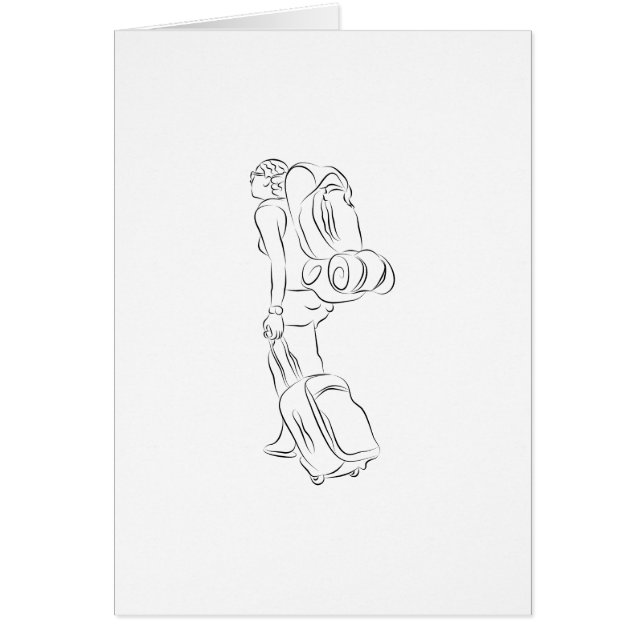 Dibujo femenino del viajero (Frente)