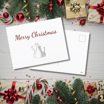 Dibujo festivo de Navidad de gatos lindos