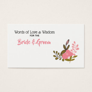 Dibujo floral - Palabras de amor Ducha de novia