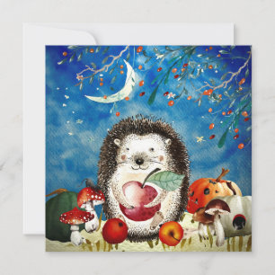 Dibujo forestal de los amigos de Woodland de otoño