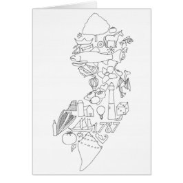 Dibujo manual ESTA es tarjeta de saludo de Jersey