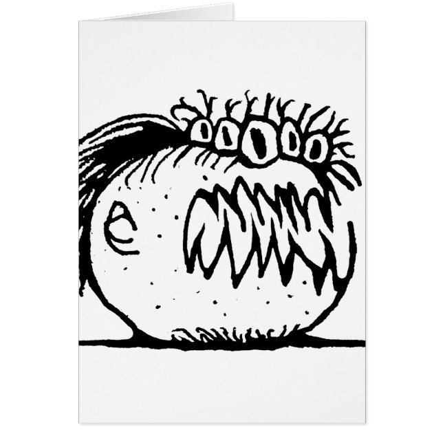 Dibujo monstruoso de fantasía fea (Frente)