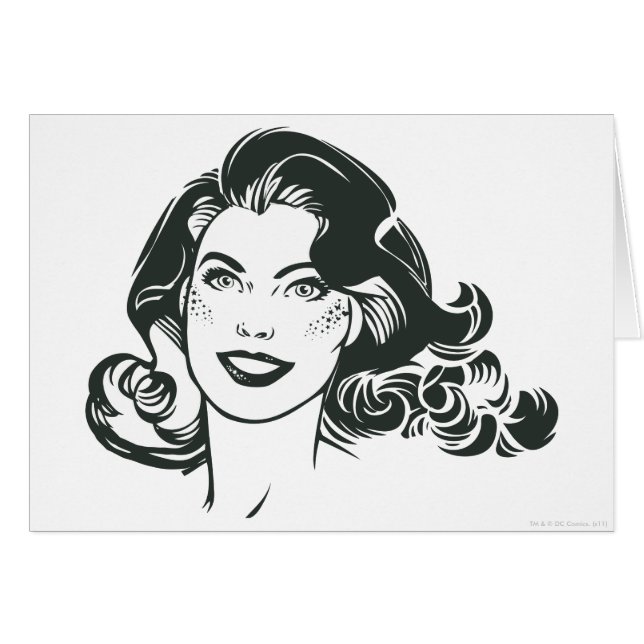 Dibujo negro y blanco superchica 2 (Anverso (Horizontal))