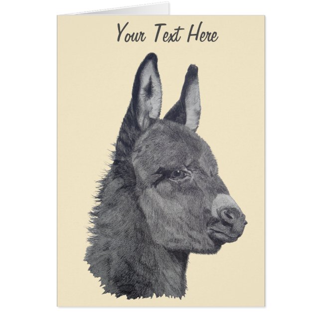 dibujo original de burro lindo (Frente)