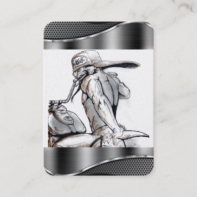 Dibujo para tarjeta de visita para motocicletas (Anverso)