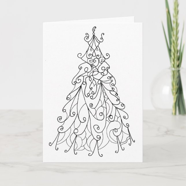 Dibujo rápido de árbol de Navidad (Anverso)
