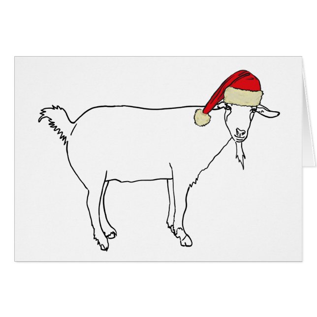 Dibujo sencillo de Santa Goat (Anverso (Horizontal))