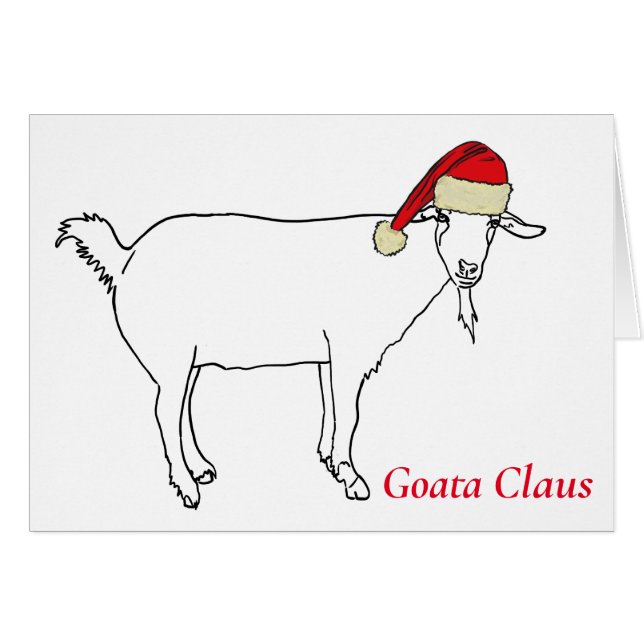 Dibujo simple de Santa Goat (Anverso (Horizontal))