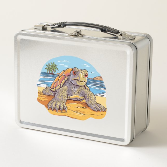 Dibujos animados de tortugas en la playa (Anverso)