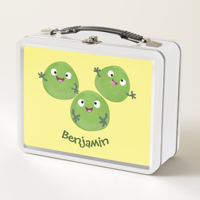 Dibujos animados divertidos de verduras de coles d (Anverso)
