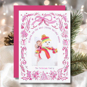 Dibujos de fotos familiares de Navidad Coquette ro