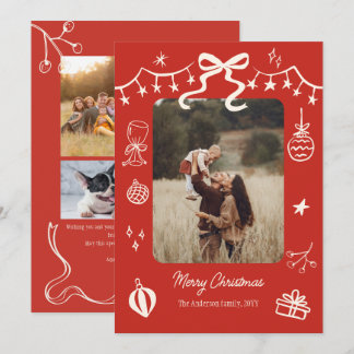 Dibujos de guión de Navidad rojo 5 fotos