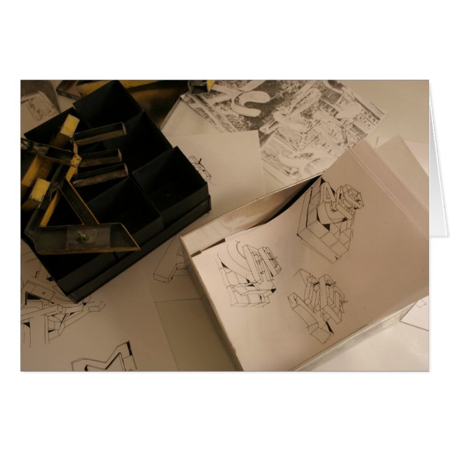 Dibujos de juegos de edificios y letras metálicas (Anverso (Horizontal))