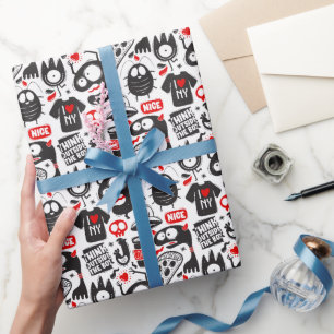 Dibujos de monstruos de cómic - Papel de regalo de