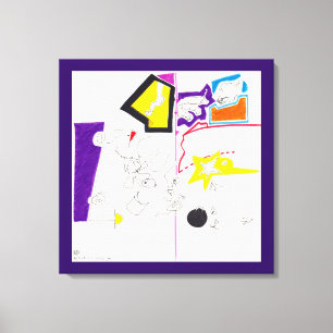 Dibujos de noche y de siesta 02 impresión de lienz