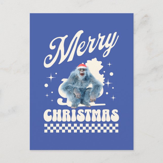 Dibujos divertidos de Yeti de Navidad con humor fe (Anverso)