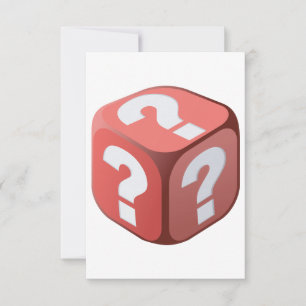 Dice con pregunta marca invitaciones