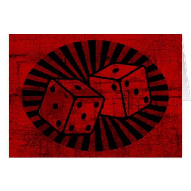 Dice rojo retro (Anverso (Horizontal))