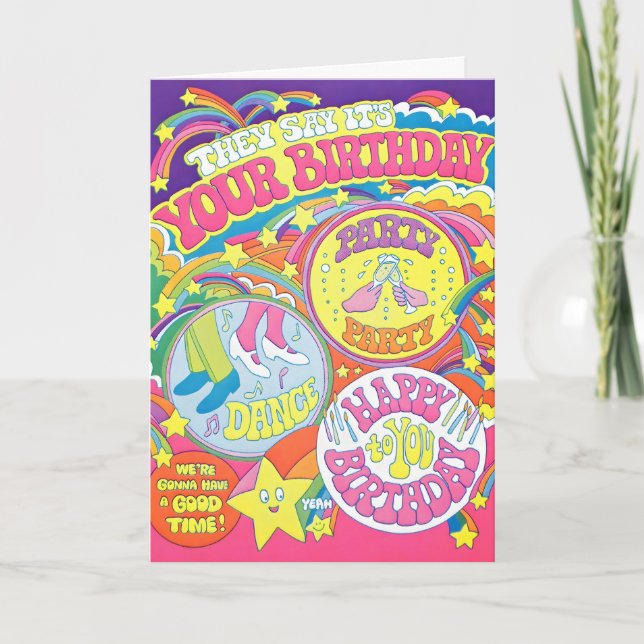 Dicen que es tu cumpleaños tarjeta de Letterpress (Anverso)