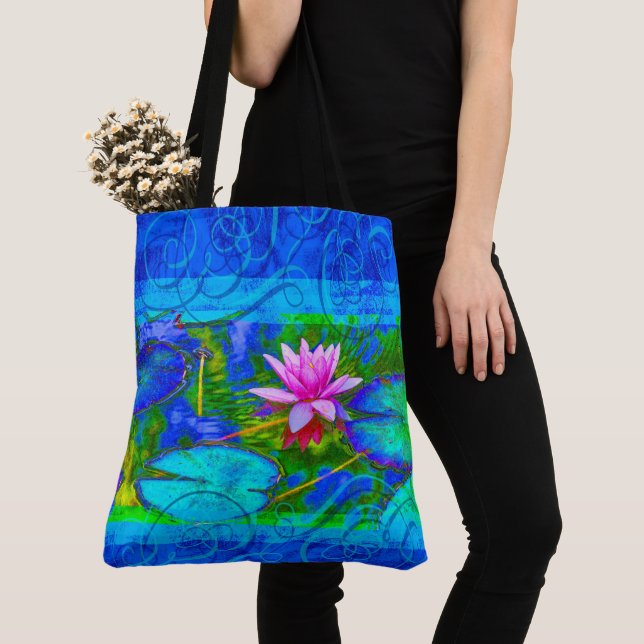 Dicha de Yogini Lotus azul de la bolsa de asas de (Detalle)