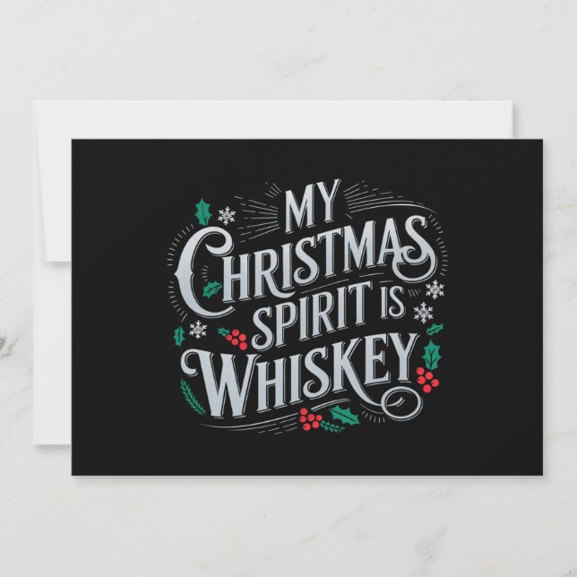 Dicho de bebedor de whisky amante de la Navidad be (Anverso)