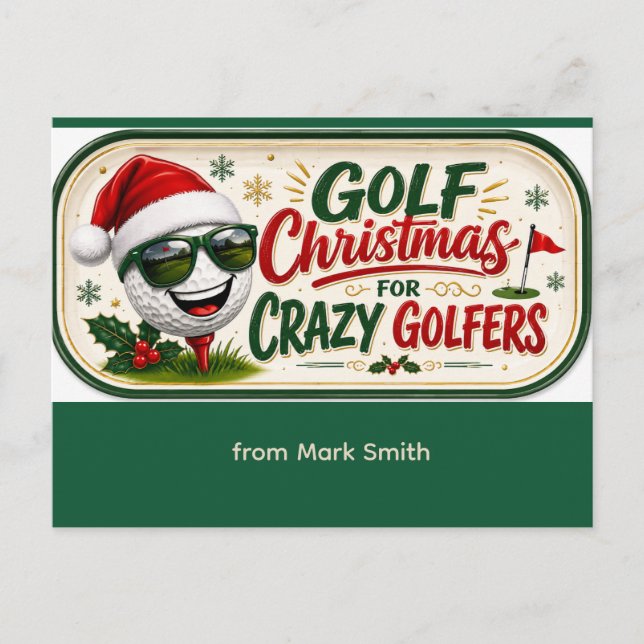 Dicho divertido de golf de Navidad para golfistas (Anverso)
