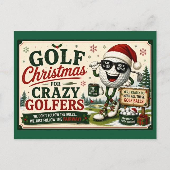 Dicho divertido de golf de Navidad para golfistas (Anverso)
