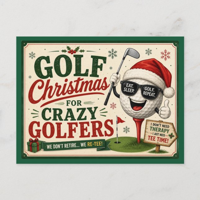 Dicho divertido de golf de Navidad para golfistas (Anverso)