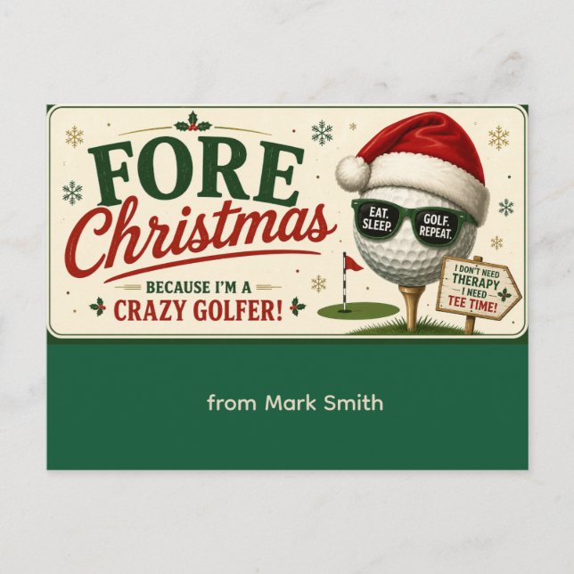 Dicho divertido de golf de Navidad para golfistas (Anverso)