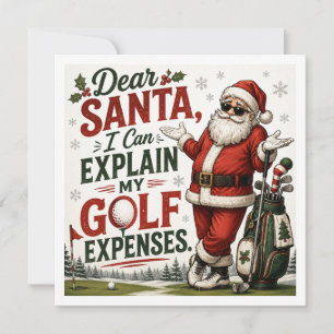 Dicho divertido de Navidad de golf para golfista