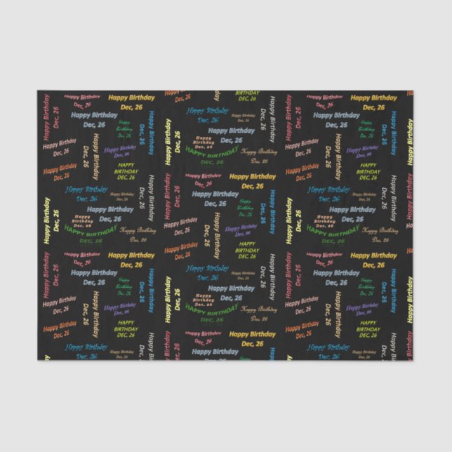 Diciembre, 26 Papel de debate de cumpleaños (Anverso)