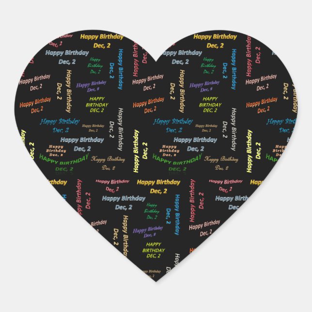 Diciembre, 2 Pegatina de cumpleaños (Anverso)