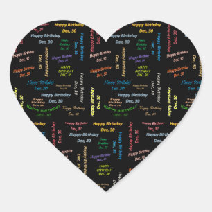 Diciembre, 31 Pegatina de cumpleaños