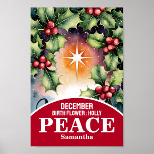 Diciembre Mes de Nacimiento Flor Arte de Guardería