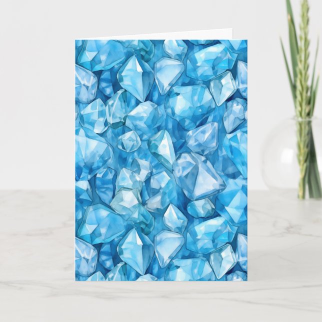 Diciembre Tarjeta de cumpleaños de Birthstone Blue (Anverso)