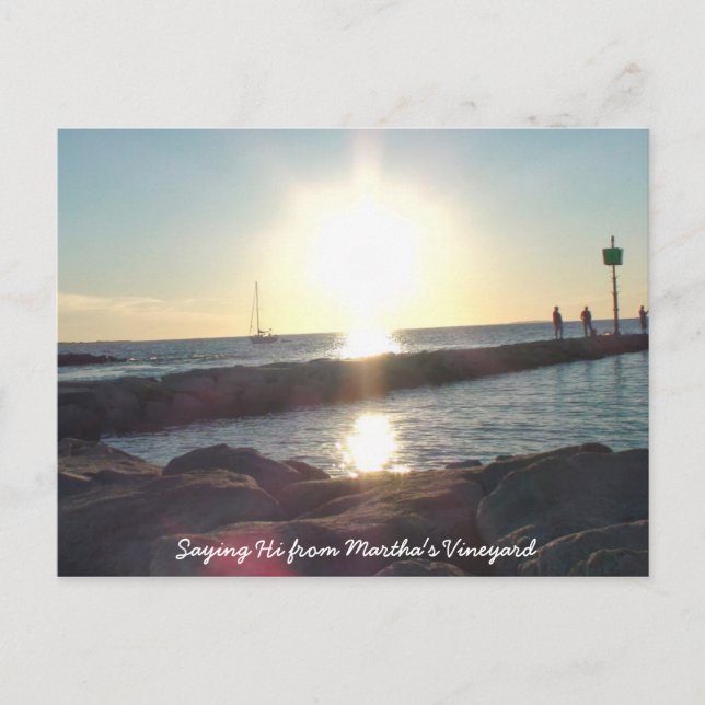 Diciendo HI de la tarjeta de correo de Martha's Vi (Anverso)