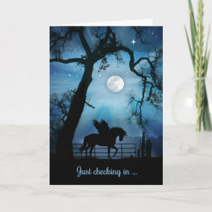 Diciendo Hola Tarjeta de Fantasía de Unicornio Peg