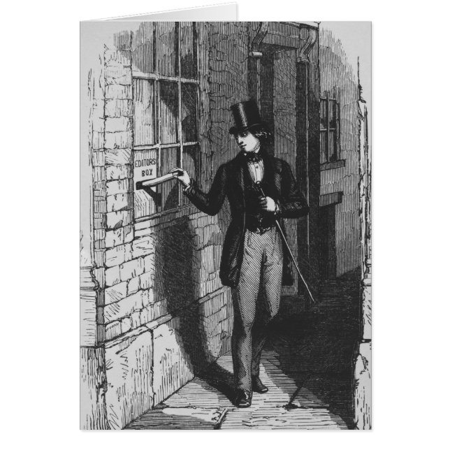 Dickens que coloca su primer literario (Frente)