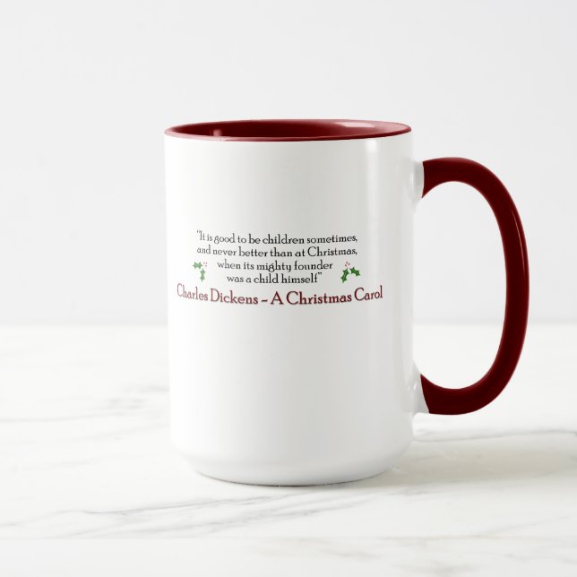 Dickens una taza del villancico del navidad (Derecha)