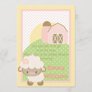 Diddles la invitación de Baby Shower del cordero