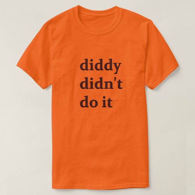 Diddy no lo hizo camiseta (Diseño del anverso)