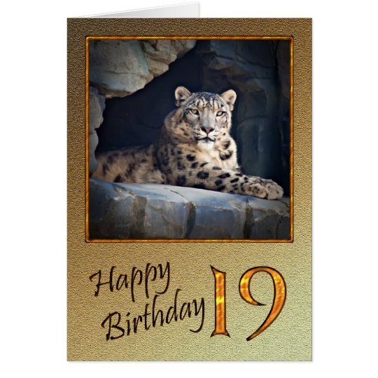 diecinueveavo Tarjeta de cumpleaños con una onza