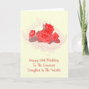 Diecinueveavo tarjeta de cumpleaños feliz para la